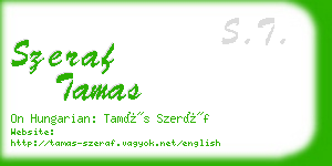 szeraf tamas business card